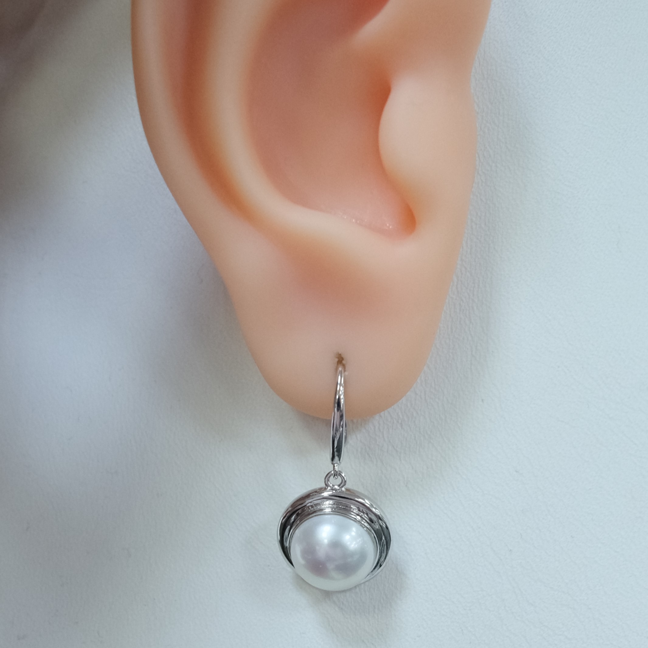 Серебряные серьги с жемчугом